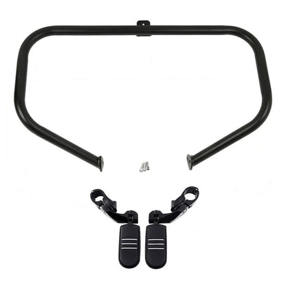 Black Engine Guard Highway Bar Footpegs for Harley Electra Glide (1997-2008)