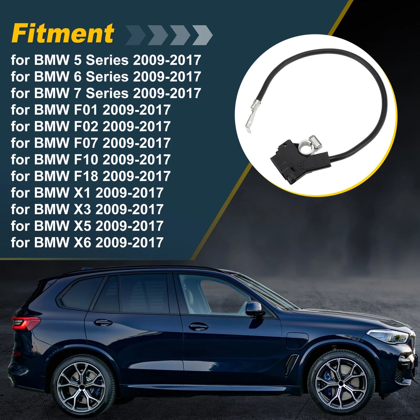 Battery Negative Cable for BMW X1 X3 X5 X6 F18 F01 F02 F07 F10 (No. 61219302358)