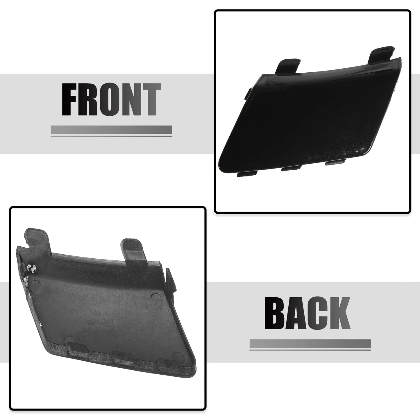 Front Bumper Tow Hook Cover for Volkswagen  - Black