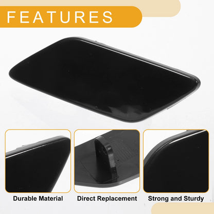 Front Left Washer Nozzle Cover Cap for VW Passat (2011–2018) 1 Pcs Black