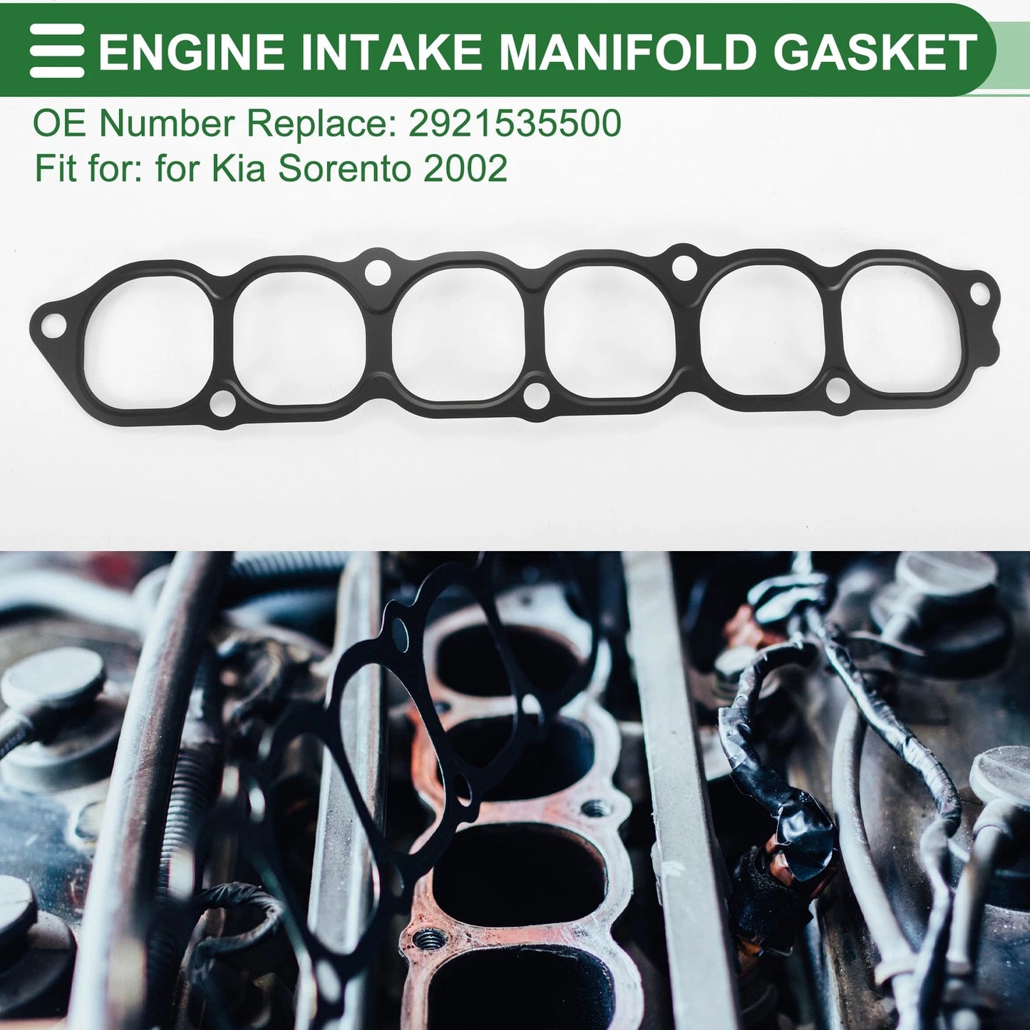 Upper Engine Intake Manifold Gasket for Kia Sorento (2002) No. 2921535500