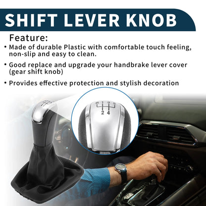 5 Speed Manual Gear Shift Knob w/ Cover for Skoda Fabia I (1999–2008)
