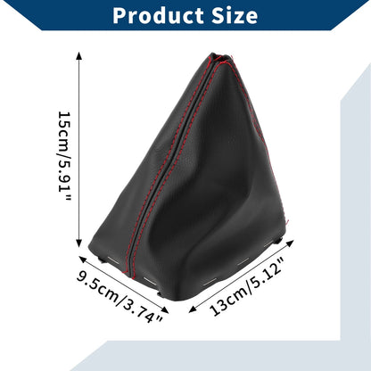 1 Pc Gear Shift Gaiter Black Red Leather for Ford Focus C-MAX (03-10)