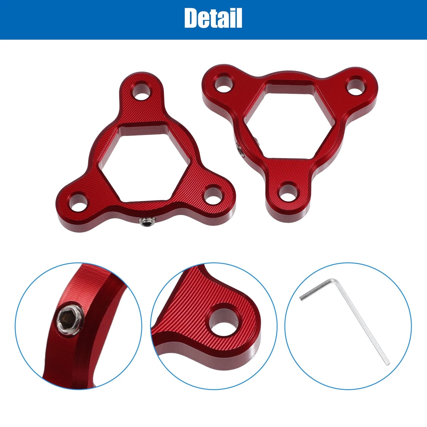 2X Fork Preload Adjusters for Motorcycle (Aluminum Alloy, Red)