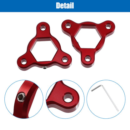 2X Fork Preload Adjusters for Motorcycle (Aluminum Alloy, Red)