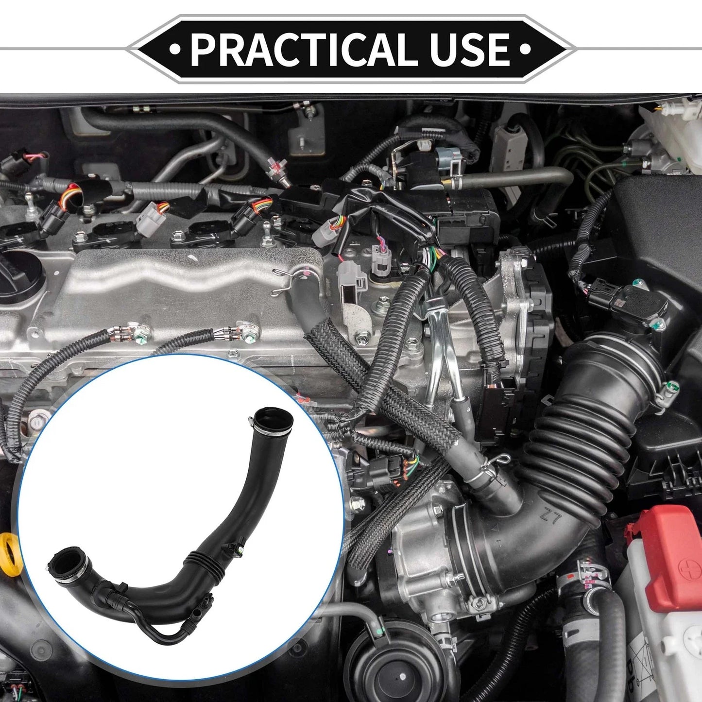 Intake Hose for Mercedes-Benz C-Class 2012-2015, Black, 2 x Compatible