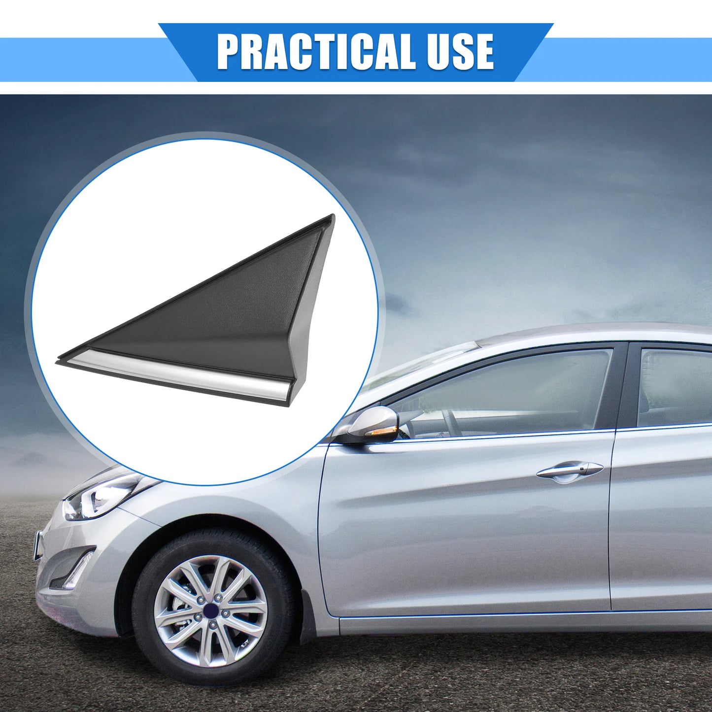 Left Mirror Corner Triangle Fender Cover for Hyundai Elantra (2017–2020) No. 861803X600