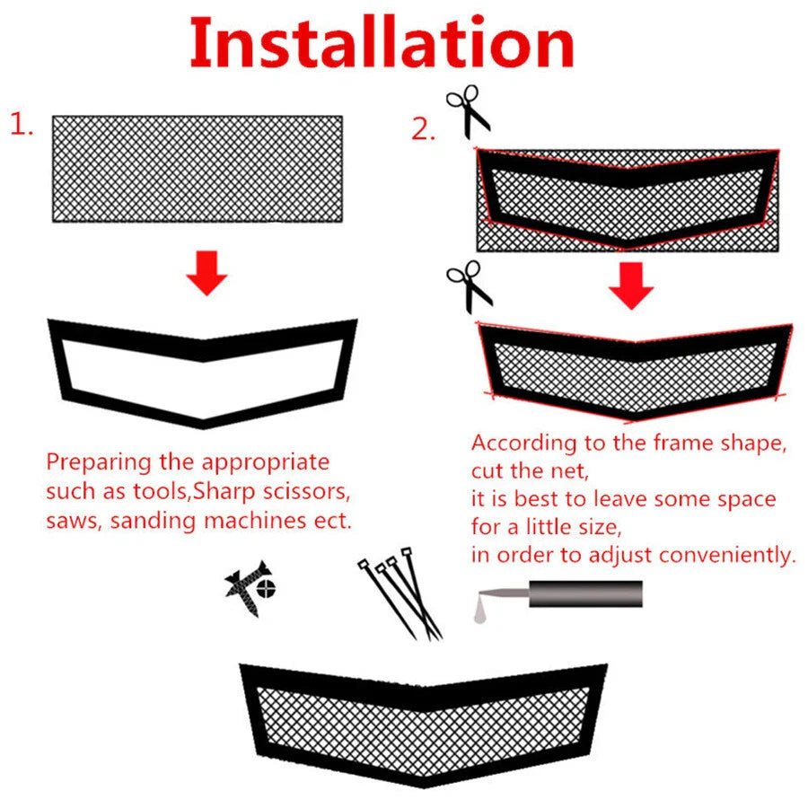 Hexagonal Mesh Cover for Car Bumper Hood Vent Grille 100x33cm - AU Ship