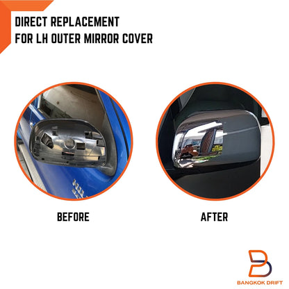 LH Chrome Outer Mirror Cover for Toyota Hilux Ute Vigo (2005-2014)