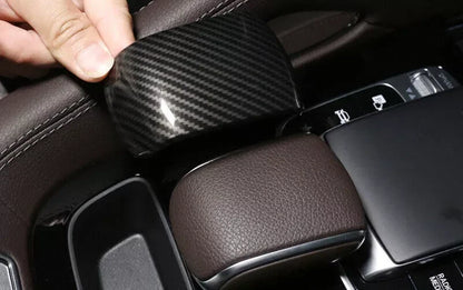 Gear Shift Knob Decor Cover Trim Carbon Fiber for Benz GLE GLS (2020–2022)