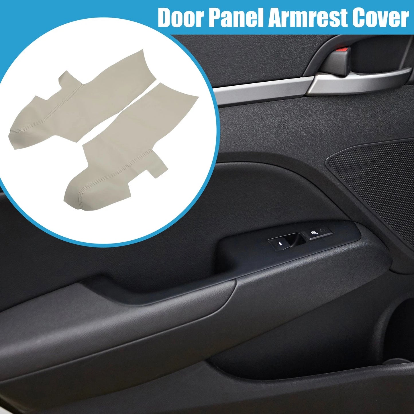1 Pair Armrest Cover for Hyundai Santa Fe (2006–2012) Beige