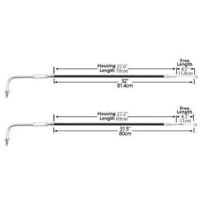 80cm Throttle Cable for Harley Sportster Iron 883 1200 XL883 (2004-2023)