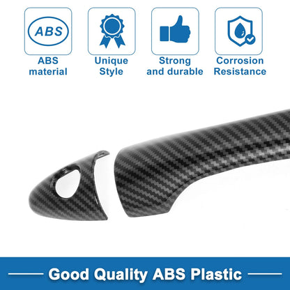 Door Handle Cover Trim for Hyundai IX35 (2010–2015) Carbon Fiber Black