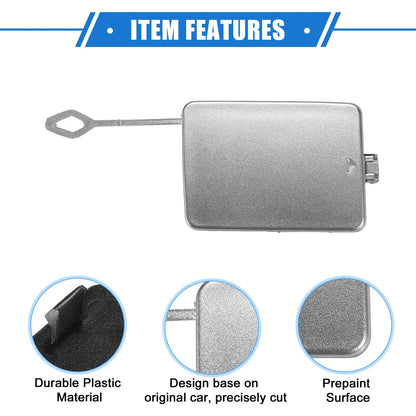 Front Bumper Tow Hook Eye Cap for Mercedes-Benz R350 (2006-2010) Silver Tone