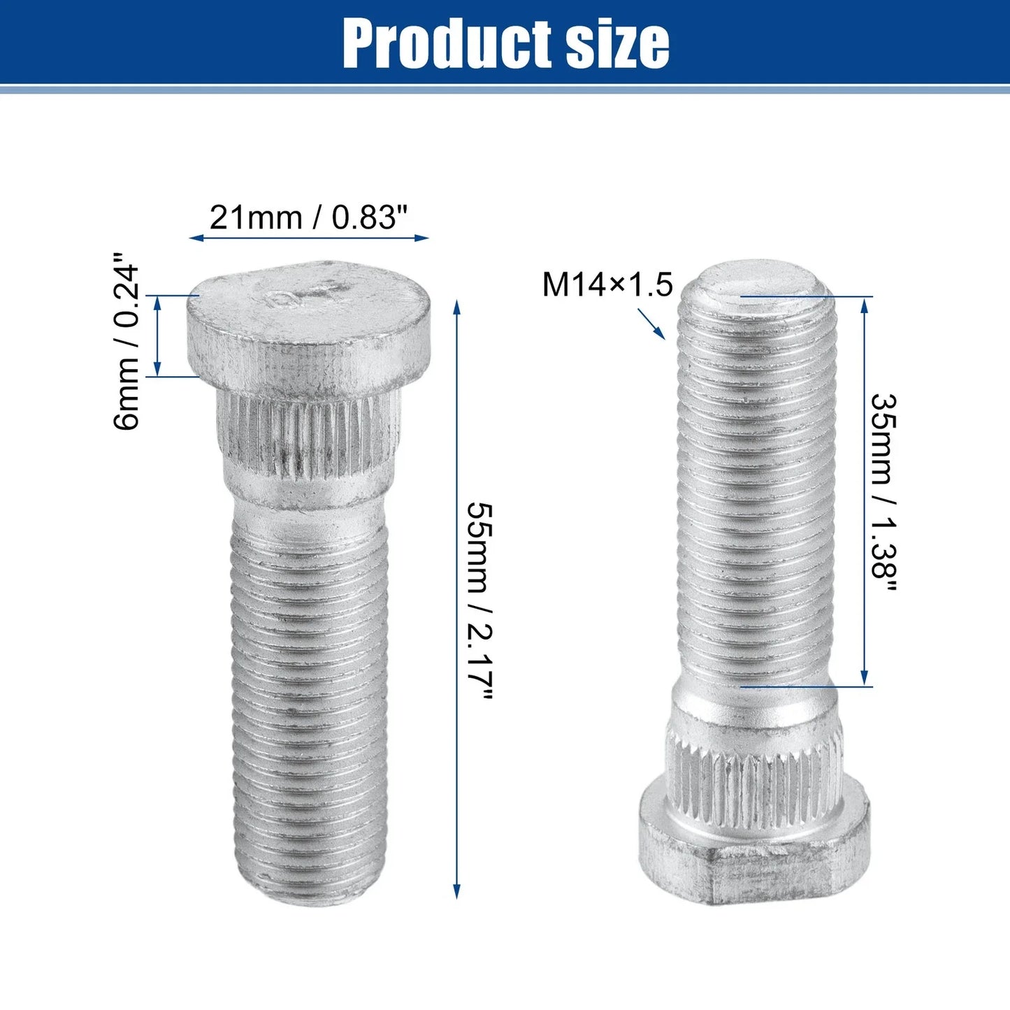 5 x M14x1.5 Car Wheel Lug Bolt Nuts for Dodge Challenger Charger (2015-2023)
