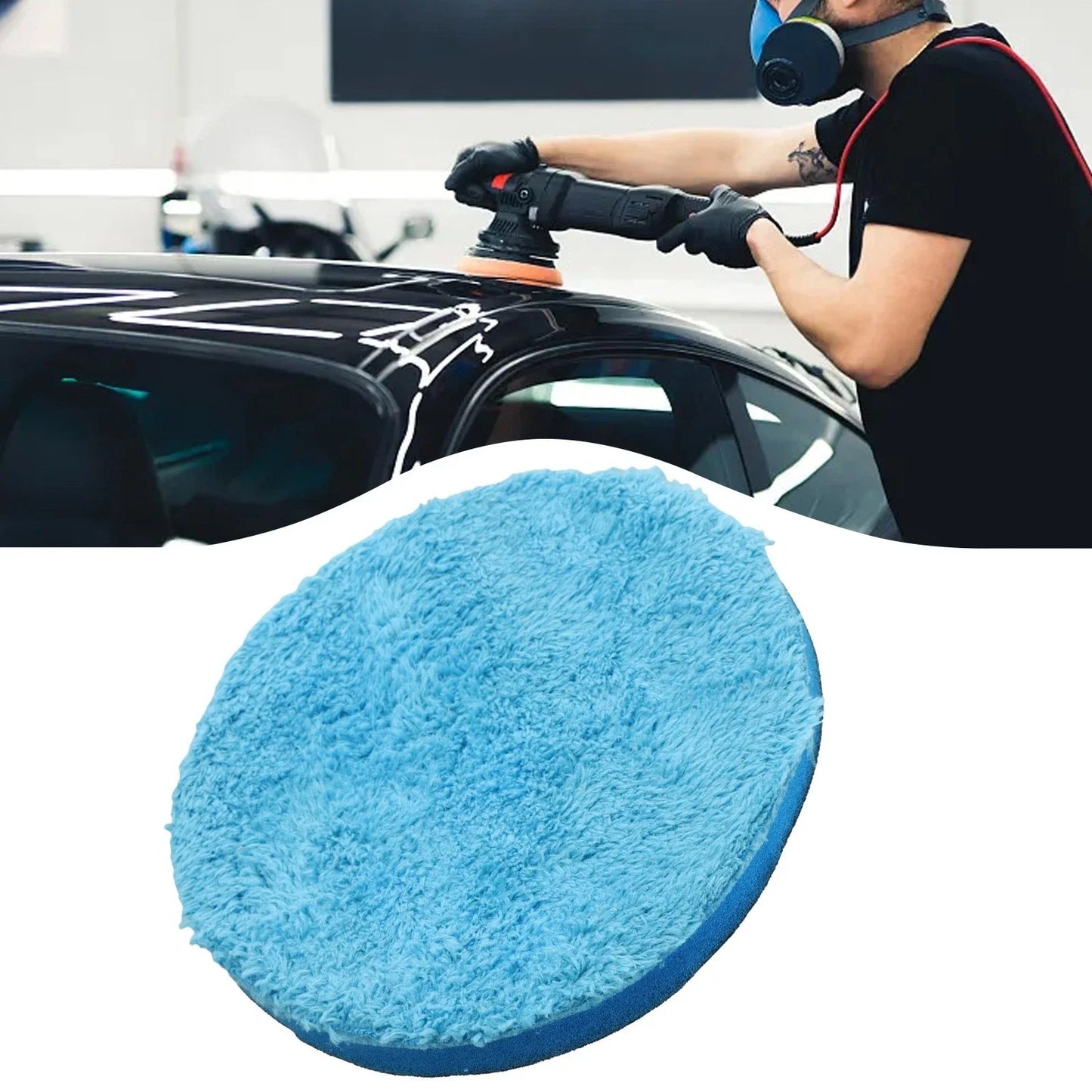 Pad / 6 Inch / Microfiber Sponge Buff Polishing Pad for Rotary Polisher