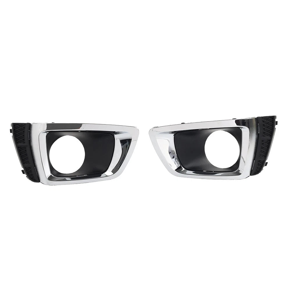 Set of 2 Front Bumper Fog Light Bezels Chrome for Subaru Forester (2014–2018)