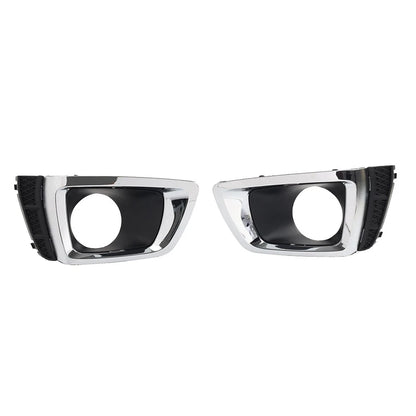 Set of 2 Front Bumper Fog Light Bezels Chrome for Subaru Forester (2014–2018)