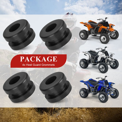Set of 4 Rubber Heel Guard Grommets for Yamaha Blaster YFS200 (1990–2006)