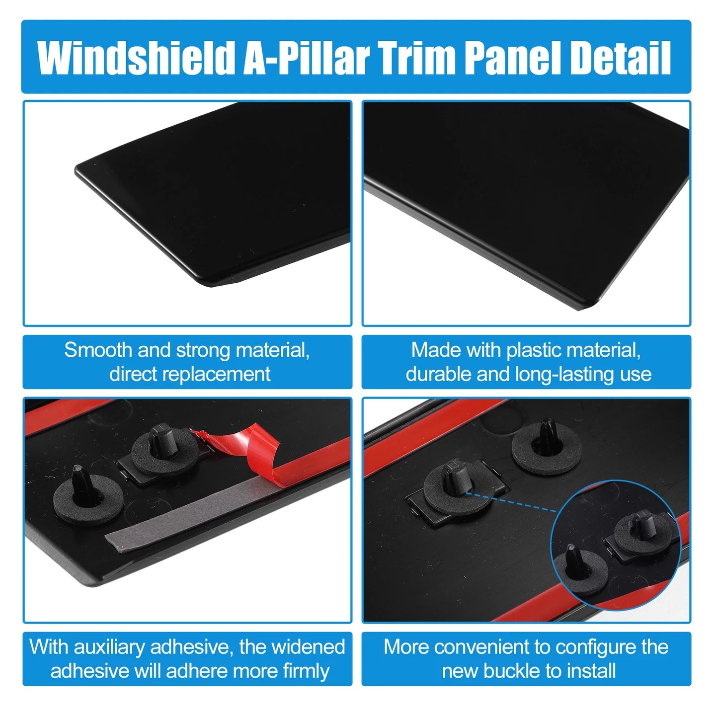 Set of 2 Windshield B Pillar Trim BB5Z-7820555-BB for Ford Explorer (2011)