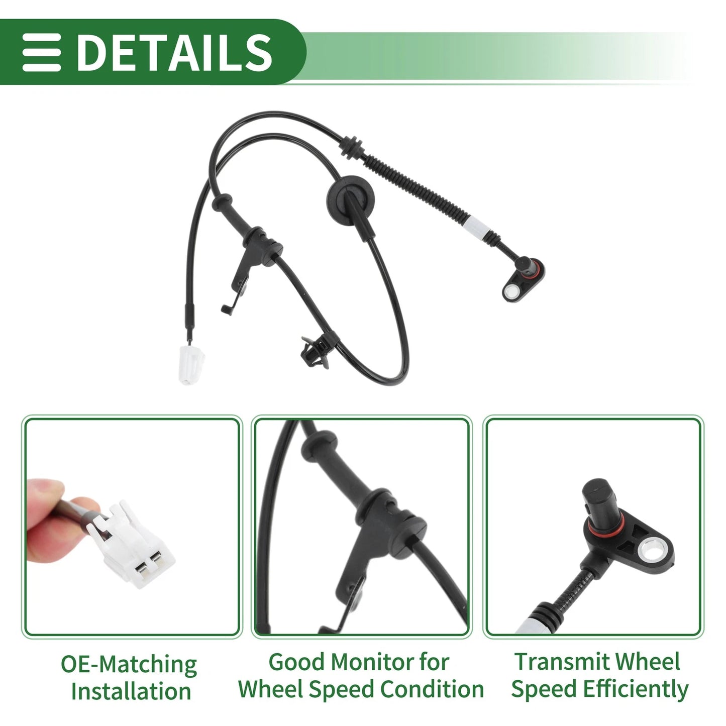 ABS Wheel Speed Sensor No. 956800U000 for Hyundai Accent (2010–2021)