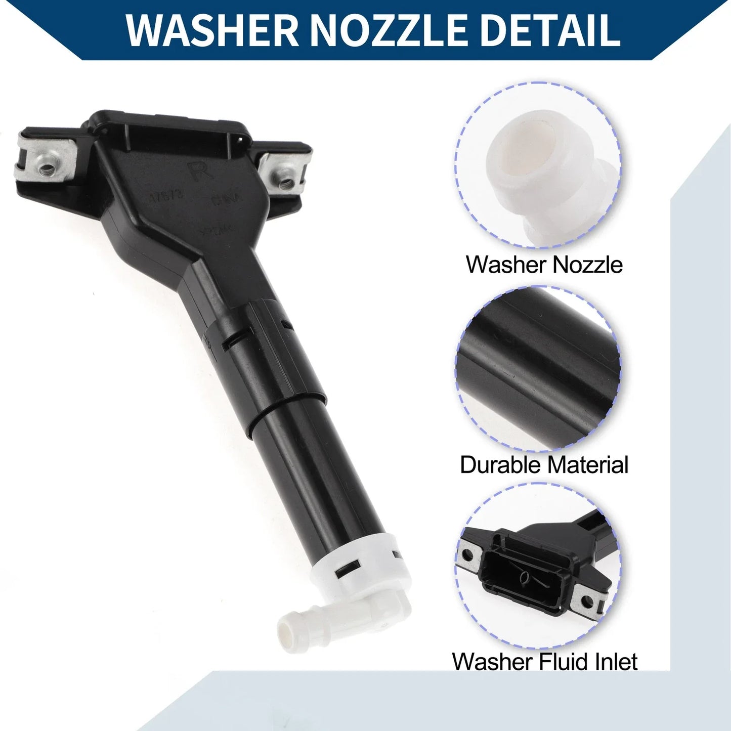 Front Passenger Side Headlight Washer Nozzle for Honda Civic (2005-2011)