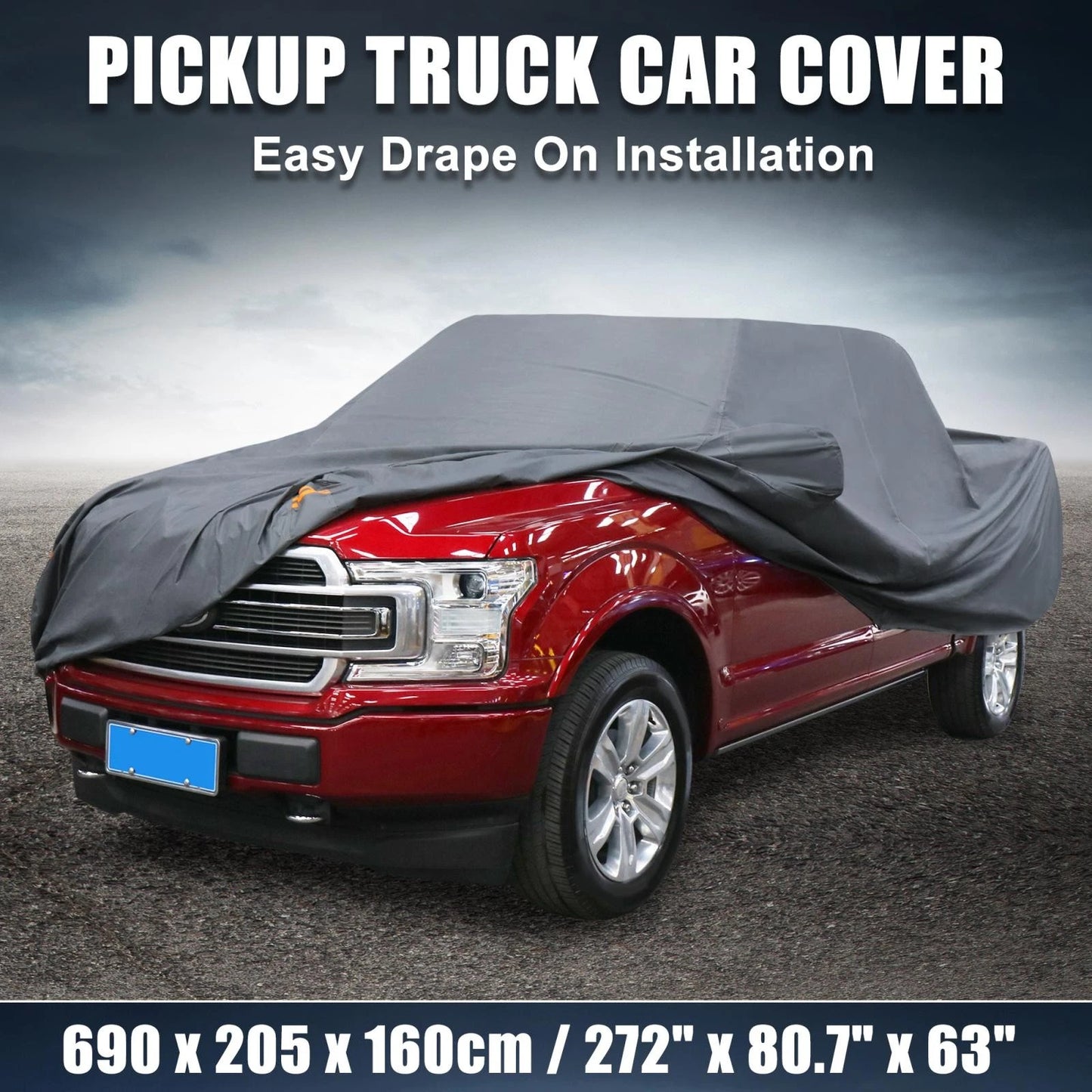 Pickup Truck Cover for Ford F350 Crew Cab 2008–2021 Sun Rain Snow Protection