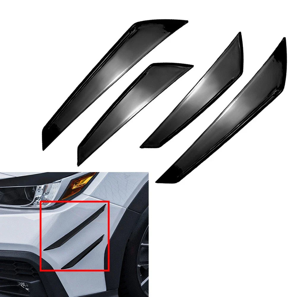 Glossy Black Front Bumper Side Air Vent Trim for Subaru WRX STI (2022-2025)
