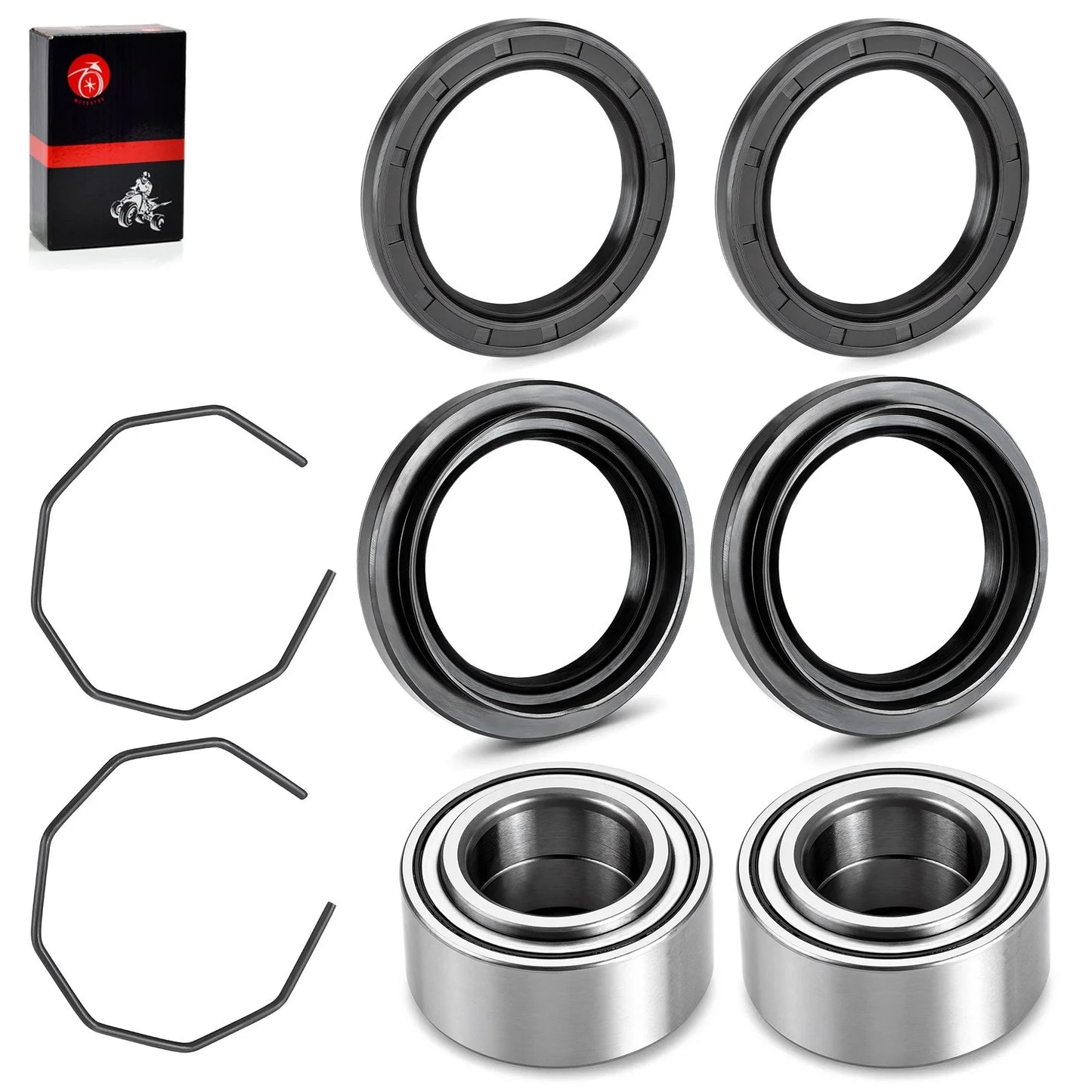 2 x Front or Rear Wheel Bearing & Seal for Arctic Cat 500 4x4 (2003–2004)