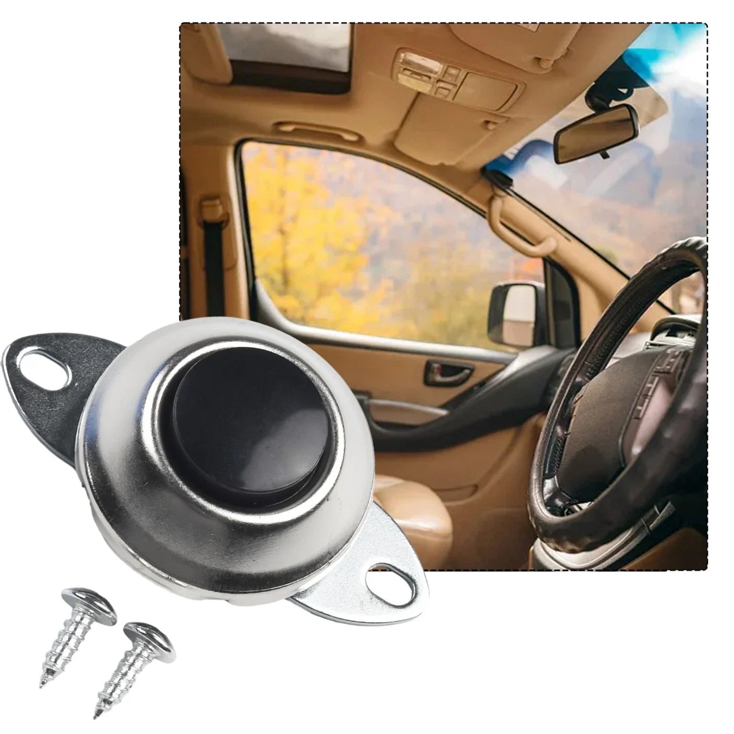 Switch Button Track Waterproof Start Starter ABS Plastic + Metal for Vehicle