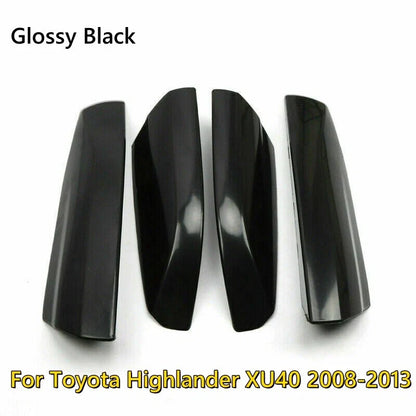 Glossy Black Roof Rack End Cover Cap for Toyota Highlander XU40 (2014–2023)