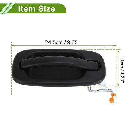 Exterior Door Handle for Chevrolet GMC Silverado (Black, Rear Right)