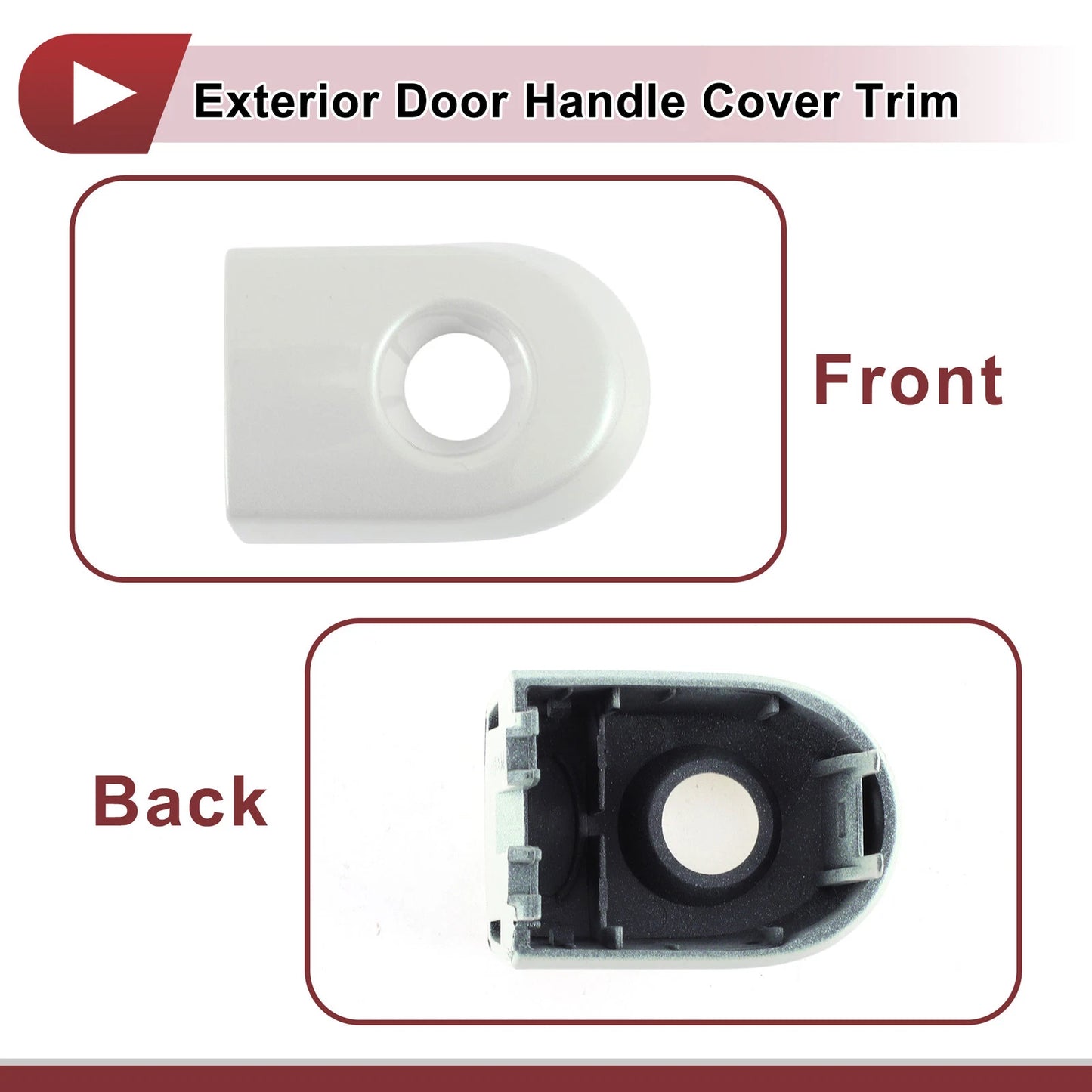 Exterior Door Handle Cover Trim No. 80644EL11A for Nissan Versa (2007–2012) White