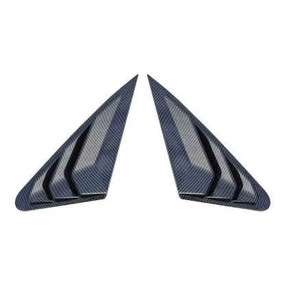 2 x Carbon Fiber Side Window Louver Cover Trim Decor for Audi A4 4S (2017–2019)