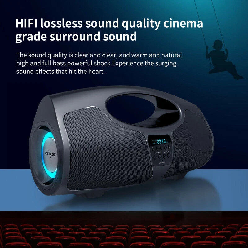 Powerful Karaoke Bluetooth Speaker with Mic for Boombox - Hand-held Speaker