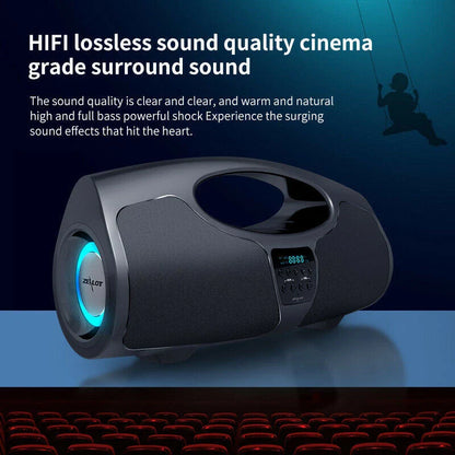 Powerful Karaoke Bluetooth Speaker with Mic for Boombox - Hand-held Speaker
