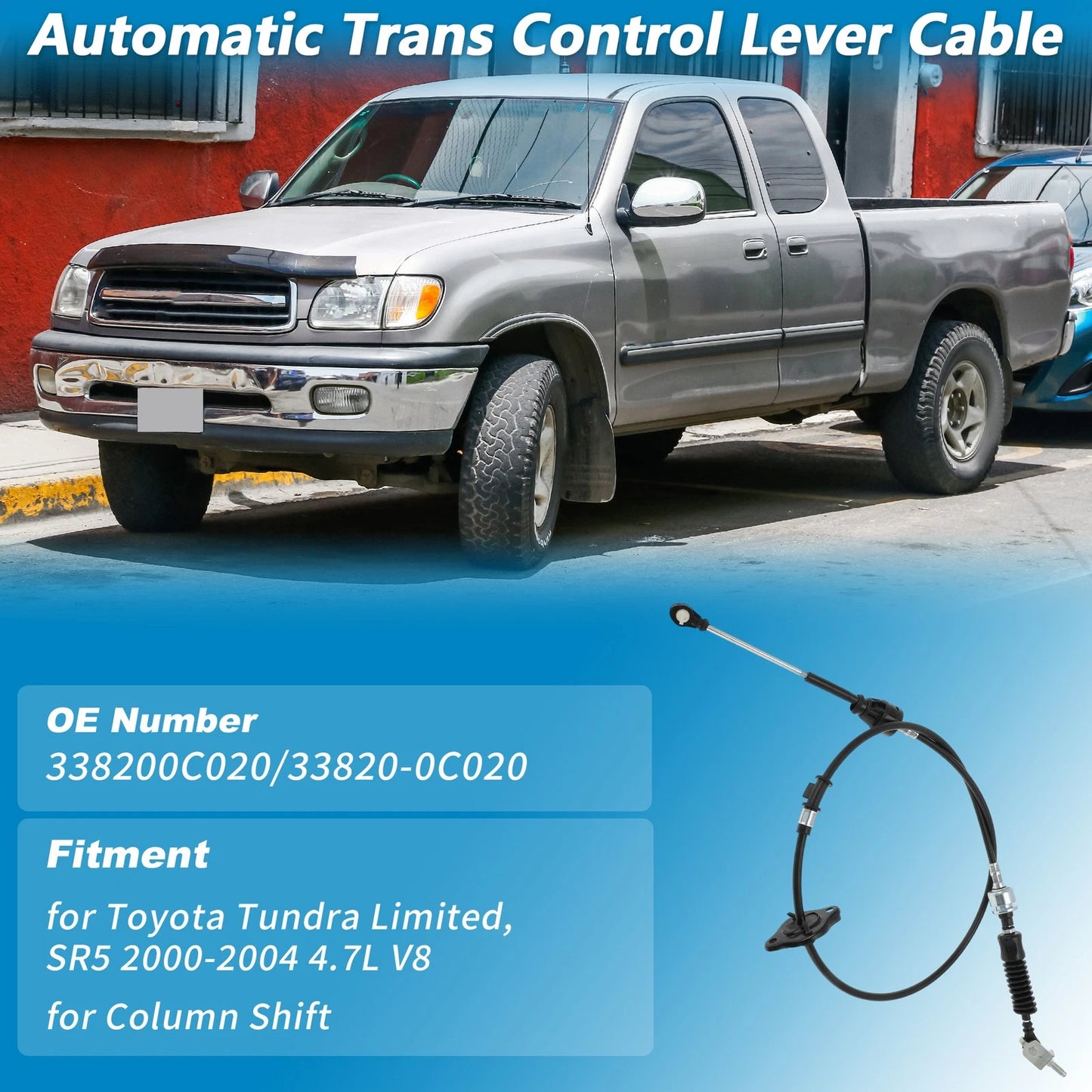 Auto Trans Gear Shift Cable No.338200C020 for Toyota Tundra (2000–2004)