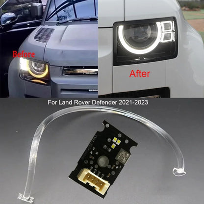 Set of 2 LED Headlights with DRL Halo for Land Rover Defender L663 (2020–2023)