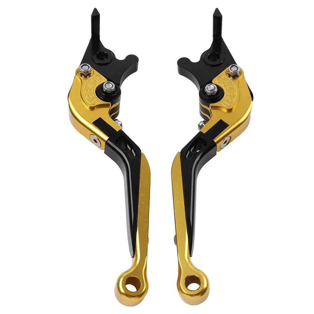 Gold Extendable Brake Clutch Levers for Suzuki GSXR750 600 750 KATANA V-STROM