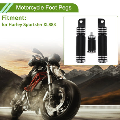 Foot Pegs for Harley Sportster XL883 (2004–2023) Black
