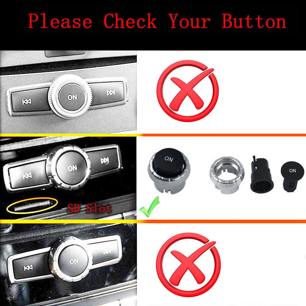 CD Audio Control Button Knob Cover Kit for Mercedes-Benz W166 (2012–2015)