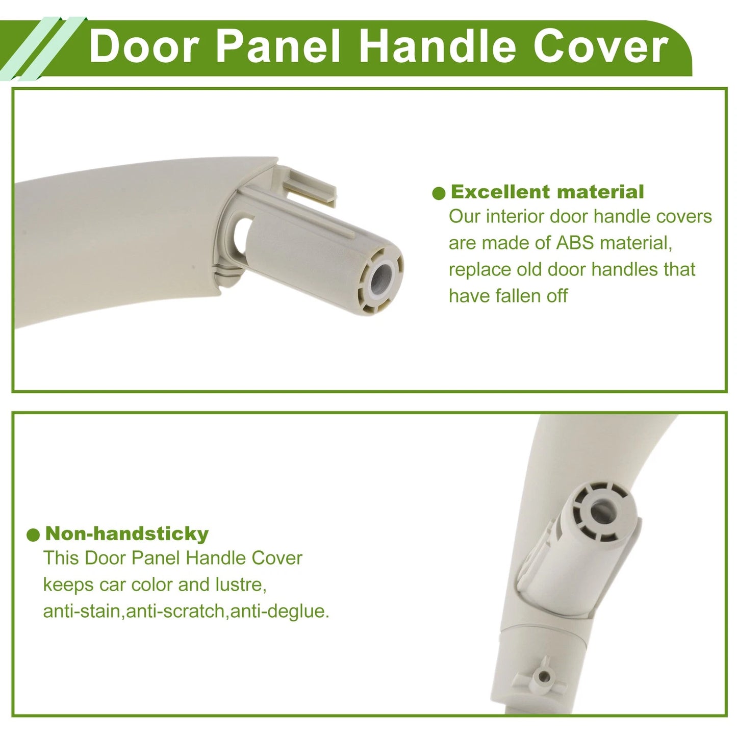 Door Panel Handle Pull Trim Cover for BMW X5 F15 (2014–2018) No. 51417345333 Gray White