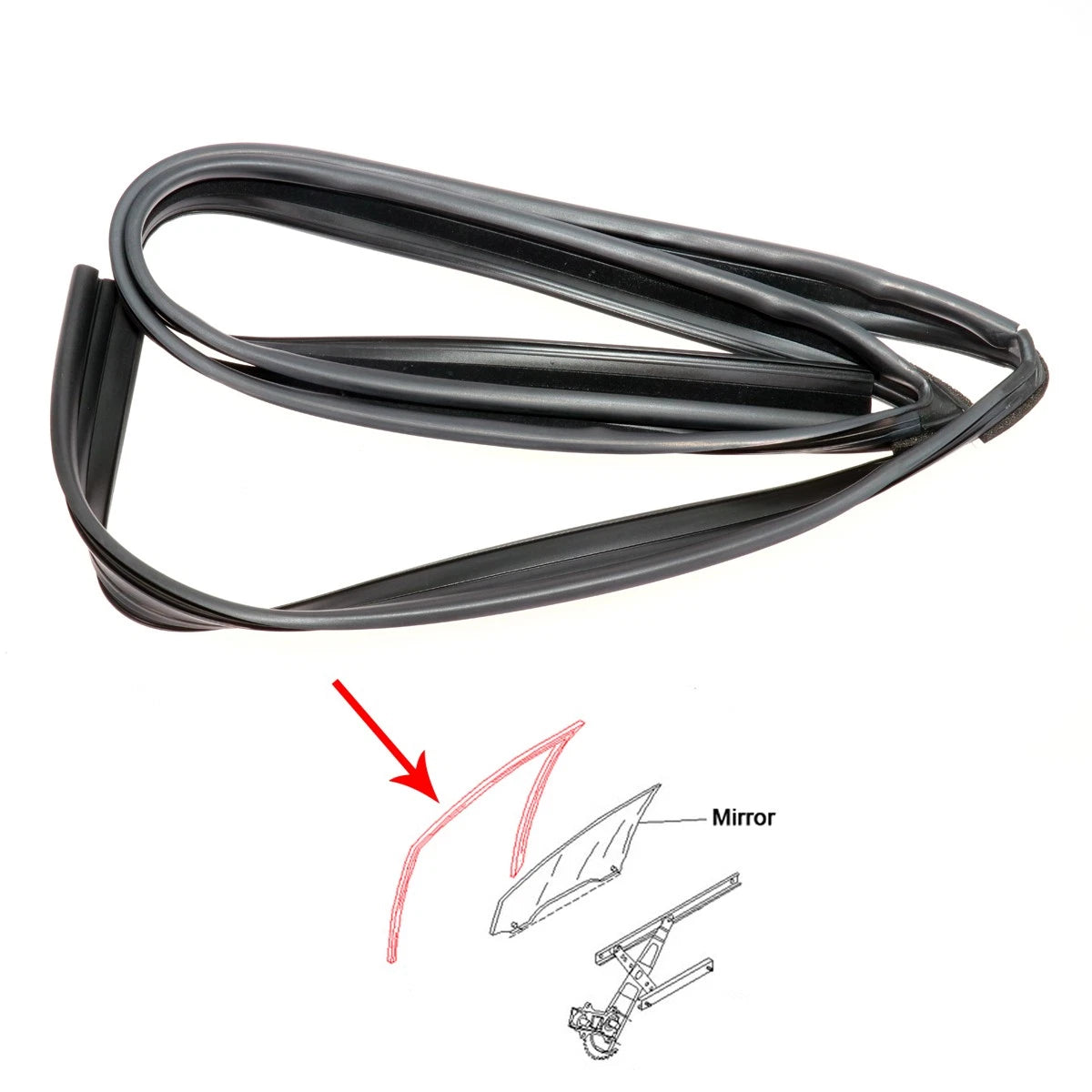 Door Glass Run Channel for Toyota Corolla 4-Door (1992–1997)