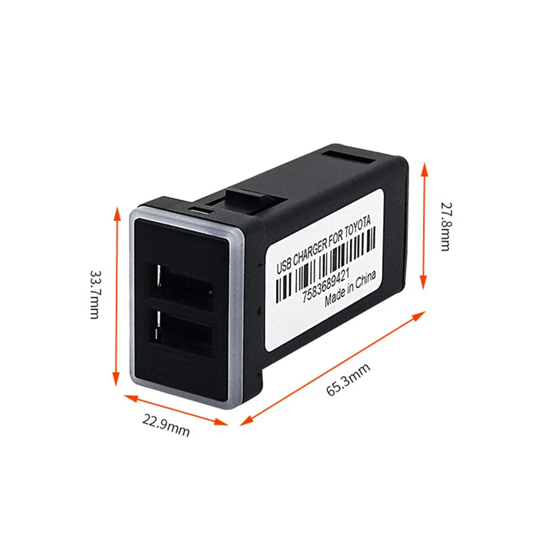36W USB Port QC3.0 Charger for Toyota Camry/Corolla/Sequoia/Mits Outlander