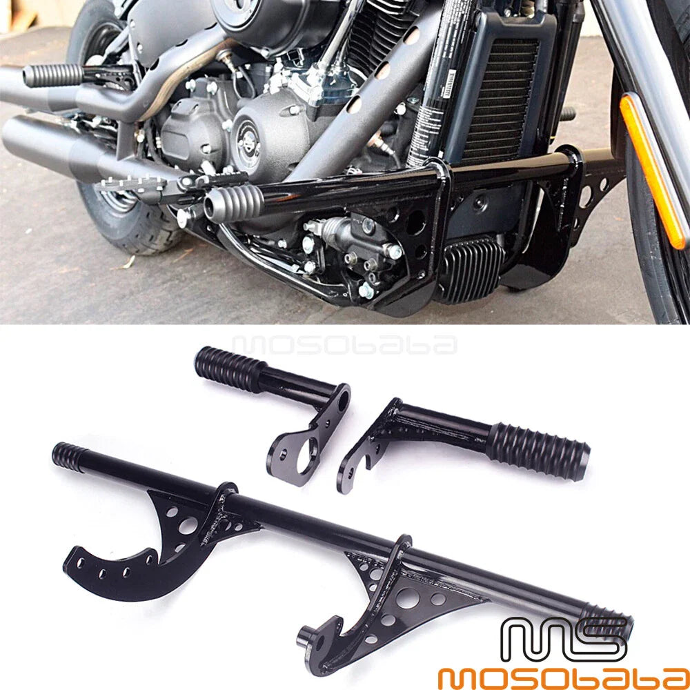 Highway Crash Bar Passenger Pegs for Harley Softail FXLR Street Bob (2018-22)