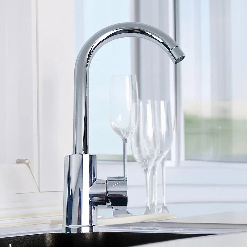 Durable Hot&Cold Stainless Steel Faucet Sink Mixer Sprayer Single-Handle