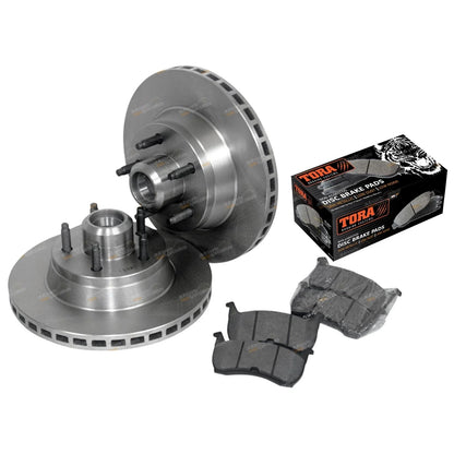 Front Disc Rotors + Brake Pads for Fairlane NF NL LTD DF DL (1995-1998)