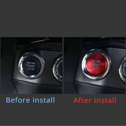 Red Engine Start Stop Switch Button Cover Trim Decor for Toyota Tacoma (2016–2023)