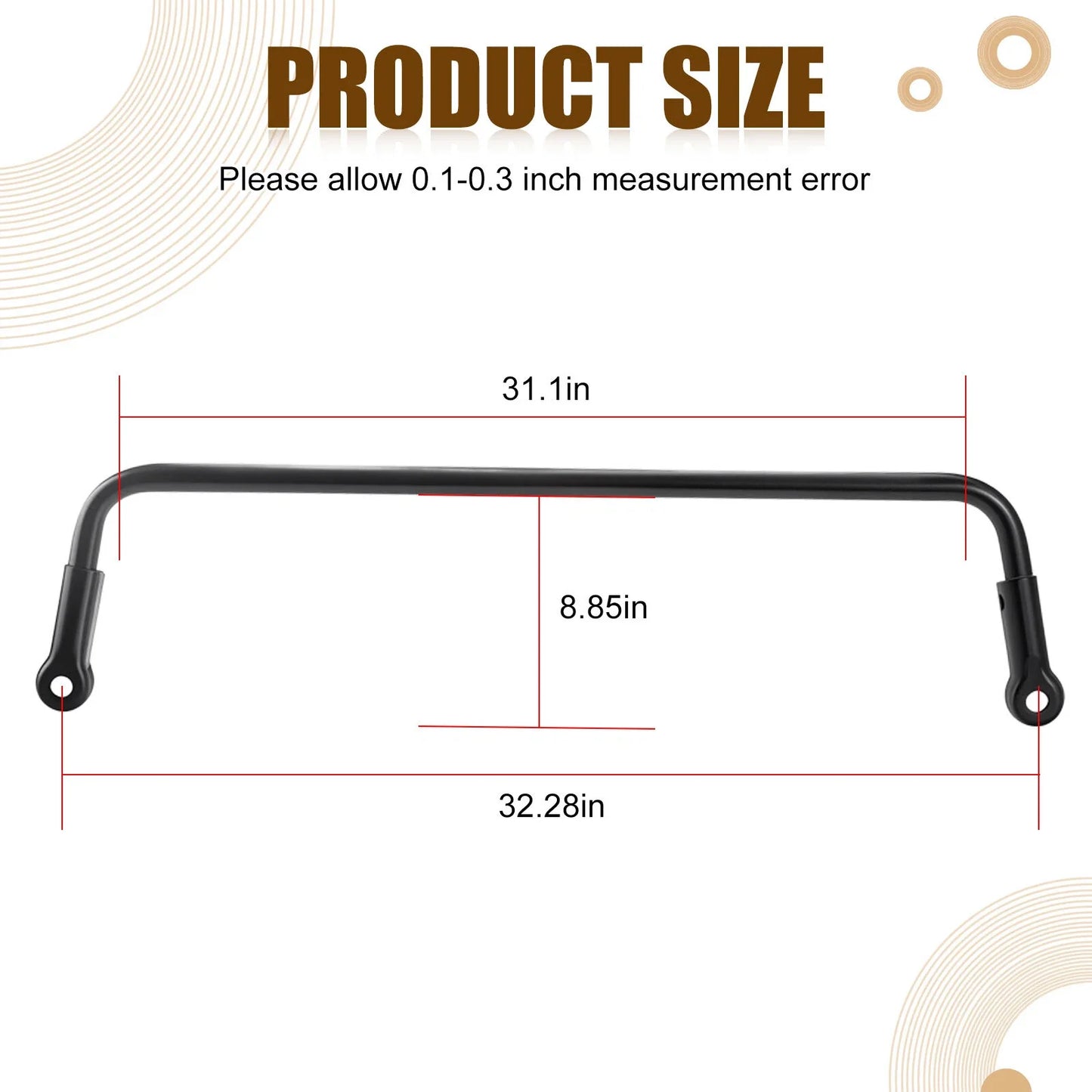 Rear Stabilizer Sway Torsion Bar for Polaris Ranger Crew 800 4x4 (2010–2012)