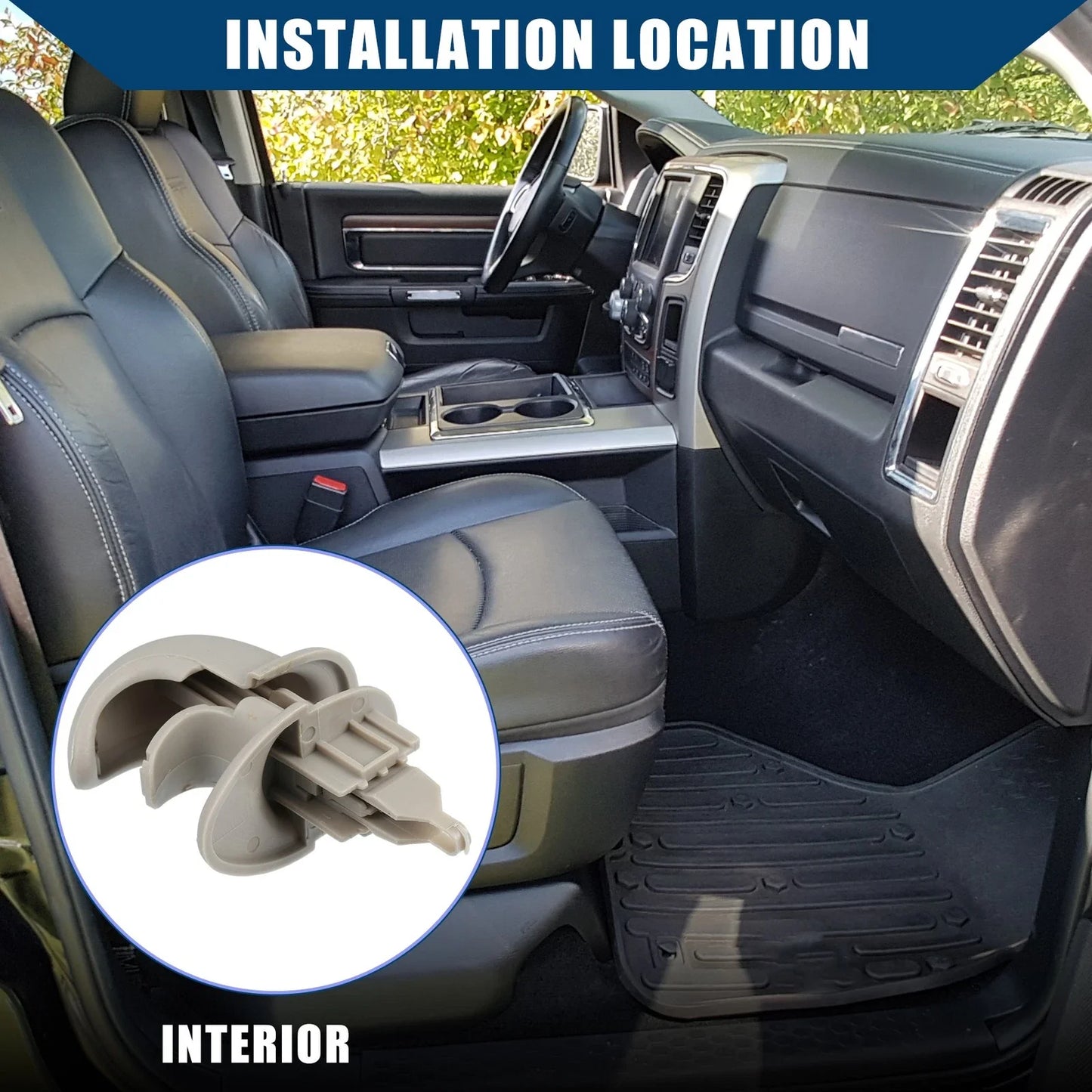 Coat Hook Clothes Hanger for Dodge RAM 1500 2500 (2002-2005) Gray